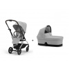 Cybex Športový kočík Eezy S Twist+2 + Hlboká vanička ZDARMA Varianta: Fog Grey / Silver Frame