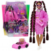 Bábika Barbie Extra s doplnkami + pes v ružovom kabriolete