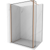 Mexen Kioto sprchová stěna Walk-in 140 x 40 cm, černý vzor, černě kartáčovaná mosaz - 800-140-212-65-70-040