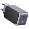 Nabíjačka do siete UGREEN Nexode S 65W 2xUSB-C, 1xUSB-A, GaN (35042) sivá