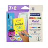 CENTROPEN 2738/7+2 Decor Pen Pastel, pastelové popisovače, šírka stopy 1,5mm, okrúhly hrot (7 pastelových farieb,1 biely a 1 čie