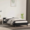 vidaXL Rám postele s čelom čierny 100x200 cm zamat
