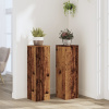 Stojany na rastliny 2 ks staré drevo 25x25x80 cm kompoz. drevo-ForU-852949