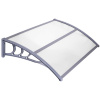 Vchodová strieška 120x75 cm SPRINGOS POLYROOF sivá/transparentná
