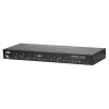 KVM switch/prepínač 8PC, DVI, USB, USBhub, audio, 19'', SINGLE LINK