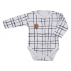 Kojenecké bavlněné body Mini bear šedé