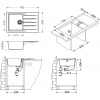ALVEUS CZ CADIT 20 beton 81 + pop up sifon 790x500x198 mm