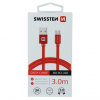 Swissten 71527301 USB/Micro USB, 3m, červený