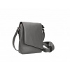 Pánska taška Etela kožená - čierna sivá