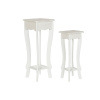 Súprava 2 stolíkov DKD Home Decor Biela (30 x 30 x 76,5 cm)