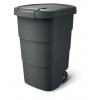 PROSPERPLAST Záhradná nádoba s kolieskami WHEELER antracit s recyklovaným čiernym vekom 95l