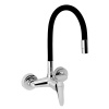 NOVASERVIS Drezová batéria s elastickým ramenom 150 mm TITANIA IRIS NEW, čierna-chróm, 94480,0C