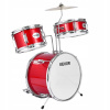 VEVOR 3-dielny bicí set s basovým bubnom 35,6 cm, červený