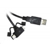 PREMIUMCORD Kabel USB 2.0 A - microUSB/miniUSB 5pin 2m (F/F)