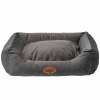 Biglo Bed Velur Love Dark Grey - elegantný velúrový pelech pre psov a mačky, obdĺžnikový, tmavošedá - M