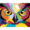 Maľovanie podľa čísel – Pop art sova, 80 × 100 cm, bez rámu a bez napnutia plátna 8596530050742