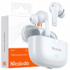 MCDODO BEZDRÔTOVÉ SLÚCHADLÁ DO UŠÍ BLUETOOTH 5 S MIKROFÓNOM, PUZDRO BIELE
