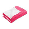 Biante Detská obojstranná deka Minky bodky/Polar MKP-009 Fuchsiová 100x150 cm