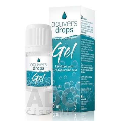 Ocuvers drops Gel očné kvapky na báze hyaluronátu sodného 0,3%, 1x10 ml, 4260331830516