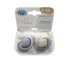 Canpol babies Silikónový cumlík so symetrickou špičkou 6-18m PURE COLOR 2 ks modrý