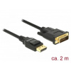 DeLOCK - Kabel obrazovky - jeden spoj - DisplayPort (M) do DVI-D (M) - DisplayPort 1.2a - 2 m - pas 85313