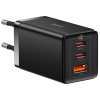 Baseus CCGP120201 GaN5 Pro Quick Nabíjačka USB-A + 2x USB-C 65W Black 6932172617523