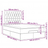 vidaXL Osmanský rám postele s matracmi svetlosivá 120x200 cm zamat - Sivá - 233900-245977