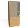 Policová skriňa Drive, zámok, 80x185x42 cm, buk/buk