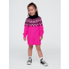 GAP Baby svetrové šaty Fair Isle Ružová 2YRS Ružová Ružová