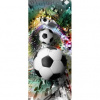 Dverová fototapeta - DV0650 - 3D futbalová lopta 91cm x 211cm - Samolepiaca fólia