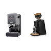 Gaggia New Classic EVO, grey + Eureka Mignon Single Dose, Black & Oak