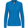 KARIBAN VINTAGE PIQUE K244 / Dámska polokošeľa s dlhým rukávom - tropical blue M