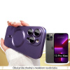 Gumené púzdro Luxria Metallic MagSafe pre iPhone - Fialové iPhone: 13 Pro Max