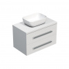 Swiss aqua technologies Koupelnová skříňka s krycí deskou SAT Cube Way 80x53x46 cm bílá lesk CUBE46803BI45