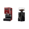 Gaggia Classic E24 BC, red + Eureka Mignon Silenzio 55, BL black