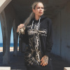 Yakuza dámske šaty s kapucňou CROSSROSE GKB 23114 black Farba: čierna, Veľkosti dámske: S