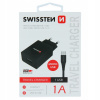 Cestovná nabíjačka Swissten 1A - 22062000 + kábel Micro USB - čierny
