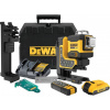 DCLE34035D1 DEWALT AKU LASER 18V XR 3X ZELENÝ PAPRSEK 360° S DÁLKOVÝM OVLÁDÁNÍM, 2AH AKU BATERIE, NABÍJEČKA, T-STAK KUFR