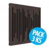 Vicoustic VicPattern Ultra Wavewood Dark Wenge, pack 3 ks (Absorbér, Diffuser / Panel VicPattern Ultra Wavewood je jedným z popredných riešení, ktoré spoločnosť Vicoustic ponúka.)