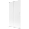 Mexen Velar L, 2-krídlová posuvná vaňová zástena 100 x 150 cm, 8mm sklo námraza, biela matná, 896-100-003-31-20