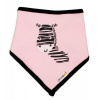 Detský bavlnený šatka na krk Baby Nellys, Zebra - ružový Baby Nellys 8596309181677