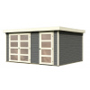 drevený domček KARIBU MÜHLENTRUP 3 (39048) terragrau LG3005