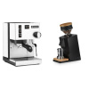 Rancilio Silvia E, biela + Eureka Mignon Single Dose, Black & Oak