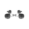 Shots Ouch! Black & White Bonded Leather Hogtie, putá na ruky a nohy a kríž pre bondage