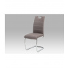 Autronic jedálenská stolička látka, farba coffee/nohy kov chróm HC-482 COF2 HC-482 COF2