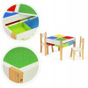 Eco Toys drevený nábytok pre deti súprava stôl + 2 stoličky
