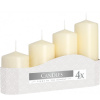 Bispol Candles postupné adventné sviečky krémová 4ks