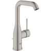 GROHE Essence páková umývadlová batéria s otočným výtokom, s odtokovou súpravou s tiahlom, výška výtoku 211 mm, Supersteel, 32628DC1