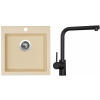 Set Sinks G750 (dřez Viva 455 Sahara 50 + baterie Elka Černá matná)