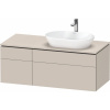 DURAVIT L-Cube závesná skrinka pod umývadlo na dosku (umývadlo vpravo), 4 zásuvky, 1220 x 550 x 482 mm, taupe matná, LC4874091910000